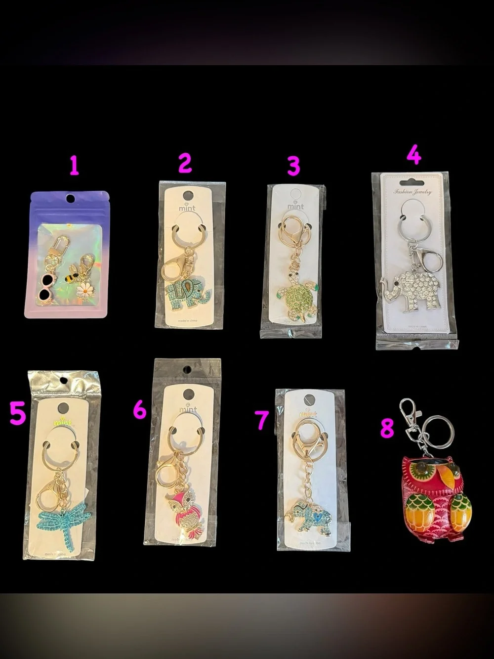 BUY NOW! YOU PICK! BEAUTIFUL BAG CHARMS/KEYCHAIN NWT